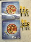 Constructive Eating 2 Full Sets - Plates  Spoons  Forks   Pushers New 