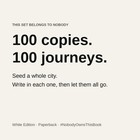 Nobody Owns This Book White Edition Lot Of 100 Paperback Art Book Gift Set Bulk