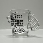  Vintage Art Deco Usa Shot Glass Western Gun Design Nr