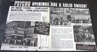 Psycho - 1960 Original Pressbook  Horror  Alfred Hitchcock  Anthony Perkins