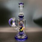 10  Ocean Glass Water Pipe Blue Percolator Bong Smoking Hookah Bubbler W bowl