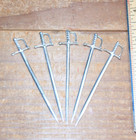 Set Of 5 Sterling Silver Sword Cocktail Picks Vintage Mcm 13 7gms Hors D oeuvres