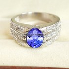 Tanzanite Oval Cut Gemstone With 925 Sterling Silver Ring For Men s  b661