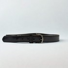Vintage Abercrombie   Fitch Black Leather Belt Made In Usa Brass Buckle M