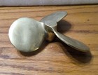 Boat Ship Propeller 3 Blade Solid Brass Nautical Art Paperweight 4 5   Vintage