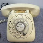 Automatic Electric Off-white Rotary Dial Desk Telephone Untested