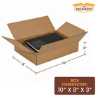 100 10x8x3 Shipping Packing Mailing Moving Boxes Corrugated Carton