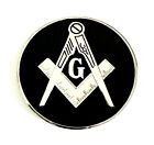 Masonic Car Auto Emblem With Self Adhesive  Black silver Condition Is New