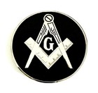 Masonic Car Auto Emblem With Self Adhesive In Black Condition Is New