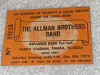 The Allman Brothers Band 1973 Concert Ticket Stub Tampa Stadium Gregg Ephemera