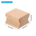 24pcs 30x30mm Blank Wood Rubber Stamp Mounts Wooden Rubber Stamp Handle Style 2