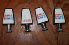 4 Vintage Soda Fountain Tombstone Tap 2 Sided Squirt  Ginger Ale Bubble Up Pepsi