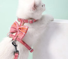 Pet Cat Puppy Lead Polyester Safety Walking Rope Adjustable Harness Collar Leash