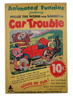 Willie The Worm   Sammy In Car Trouble Unused Paper Toy 1945 Vintage Collectible