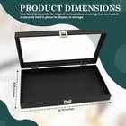 Glass Top Lid 72 Ring Black Showcase Jewelry Display Storage Organizer Box Case