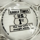 Vtg Early Times Us Top Selling Whiskey Glass Ashtray 4 5in Liquor Promo Retro