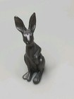 Three Collectible Miniature Pewter Bunnies Rabbits Figurines