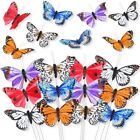 12pcs Artificial Feather Butterflies For Crafts Monarch Butterfly Purple