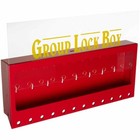 Brady Metal Wall Mounted Group Lockout Box  Large 7 x 16   part 105715  12 Locks