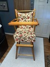 Vintage Cass Toys Wooden Doll High Chair Antique Toy Old Dolly Girl Made In Usa