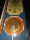 New York Mets Shea Stadium Dirt Plaque 2008 W  24kt Gold Coin Highland Mint