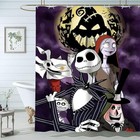 4pcs Christmas Shower Curtain Sets Kids Bathroom Halloween Christmas Decor