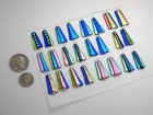Uncapped Lot Of 24 Pcs  Dichroic Fused Glass For Pendant  h11  Cabochons