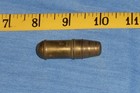 Vtg Sewing Kit Brass Case Wood Spool Thimble Thread Needle Used For Advertising