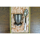 Vintage Silver Plated Baby Infant Cup And Spoon Christening
