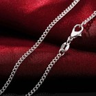 Genuine 925 Sterling Silver Curb Chain Necklace Lobster Clasp 16 -30  Gifts