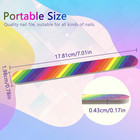 Lnaujs 12pcs Professional Double-sided 100 180 Grit Nail Files Colorful Manicure