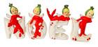 Vintage Norcrest Holt Howard 1950s Noel Pixie Fairy Elves Christmas Mcm Japan