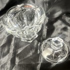Baccarat Crystal Clear Glass Jar Set  Bowl With Lid  Beautiful  
