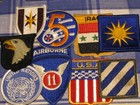 Nice Vintage Lot Of 9 Us Military Patches Airborne Ranger Un Usa Iraq