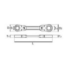 Ktc Mr1s-1113f Double End Flex Head Short Ratchet Wrench 11mm 13mm Feed Angle 5  