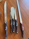 Vintage Cutco 5 Piece Knife Set W wall-mount Holder Rack Tray 1725 1724 1727   