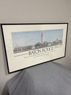 Framed Signed Larry Wamble Art Print Tailgaters Baton Rouge Purple Gold Vintage