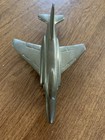 Vintage Solid Brass Jet Airplane    Figurine Paperweight