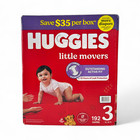 Huggies Little Movers Disposable Baby Diapers  size 3  - 192 Count
