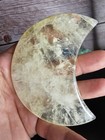 Golden Rutilated Quartz Crescent Moon 4 Inch 5 5 Oz Crystal Carving