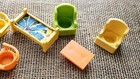 Vintage Fisher Price Little People Lot Of 15 People  Furniture   Car
