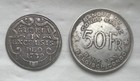 1944 Belgian Congo 50 Francs Silver Coin  1739