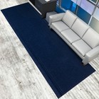 Anti Slip Waterproof Light Weight Low Profile Blue Rug Runner Office Outdoor