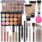 All-in-one Makeup Set For Women   Teens - Complete Makeup Kit   Gift Set  brown 