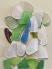 W 1211 Genuine Surf Tumbled Sea Glass  Mix Of Colors Frosted Beach Glass