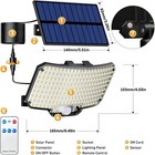 Led Solar Wall Light Motion Sensor Outdoor Garden Yard Road Security Flood Lamp
