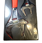 New Snap-on    12    8  2 Pc Wide Mouth Adjustable Wrench Set W Pro-fi    Organizer