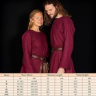 Medieval Viking Tunic Renaissance Eric Shirt Renfair Top Costume  Wine Red Large