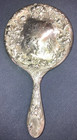 Antique  Foster   Bailey Sterling Silver Art Nouveau 1901 Repousse Hand Mirror