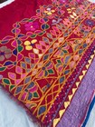 Vintage Indian Embroidered Wall Hanging  Fabric With Mirrors 